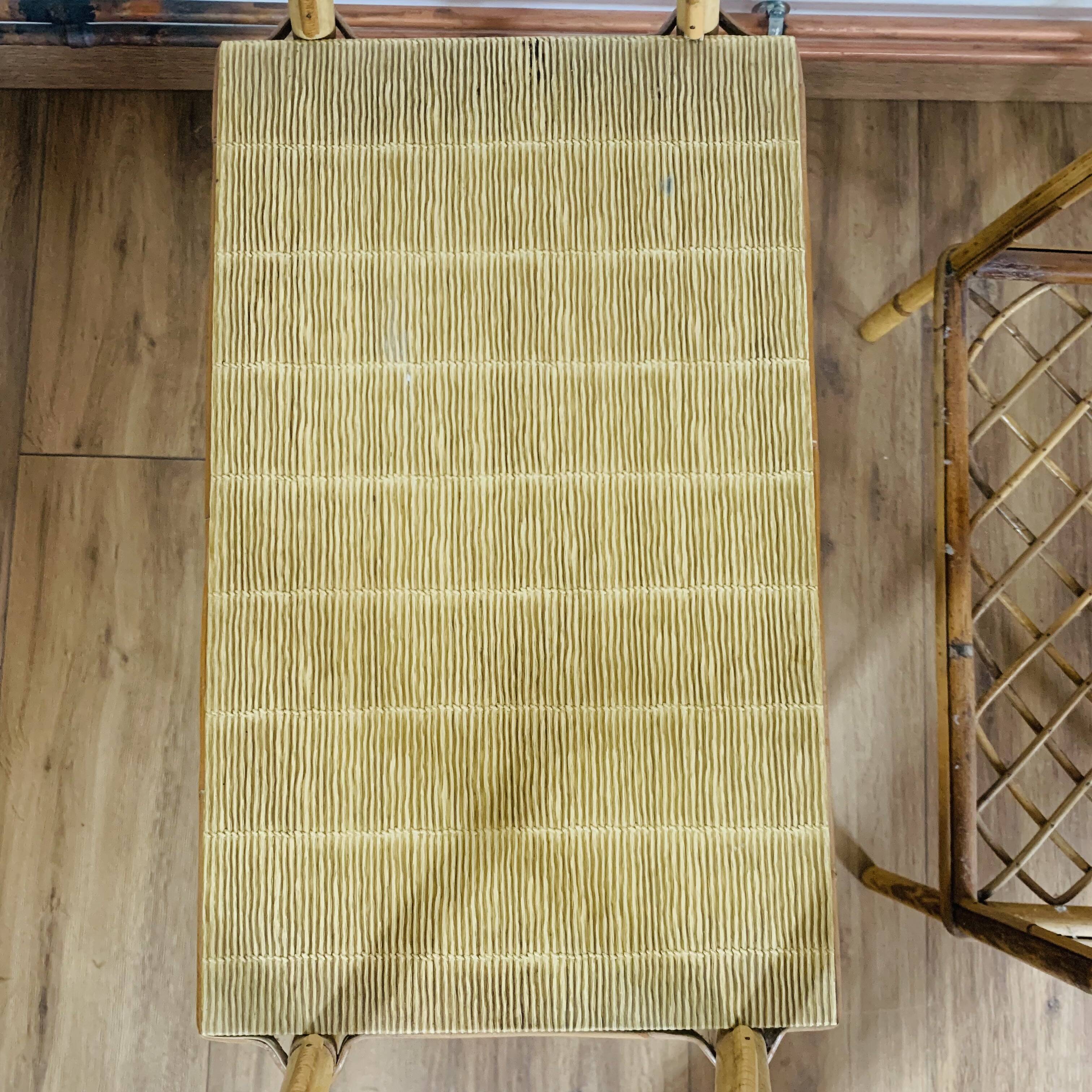 Pair of rattan bedside tables