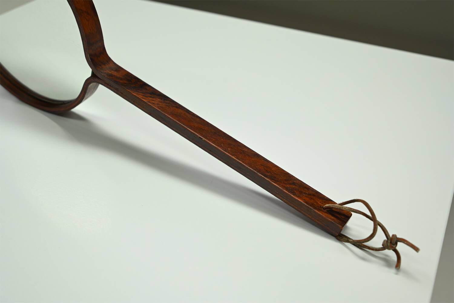 Rosewood hand mirror by Hans-Agne Jakobsson made in Markaryd, 1950s Sweden.