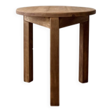 Tripod round table in solid oak