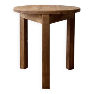 Table ronde tripode en chêne massif