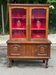 Basque Spanish wooden display cabinet buffet with 2 glass panels