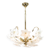 Vintage Italian Murano Glass Flower Chandelier