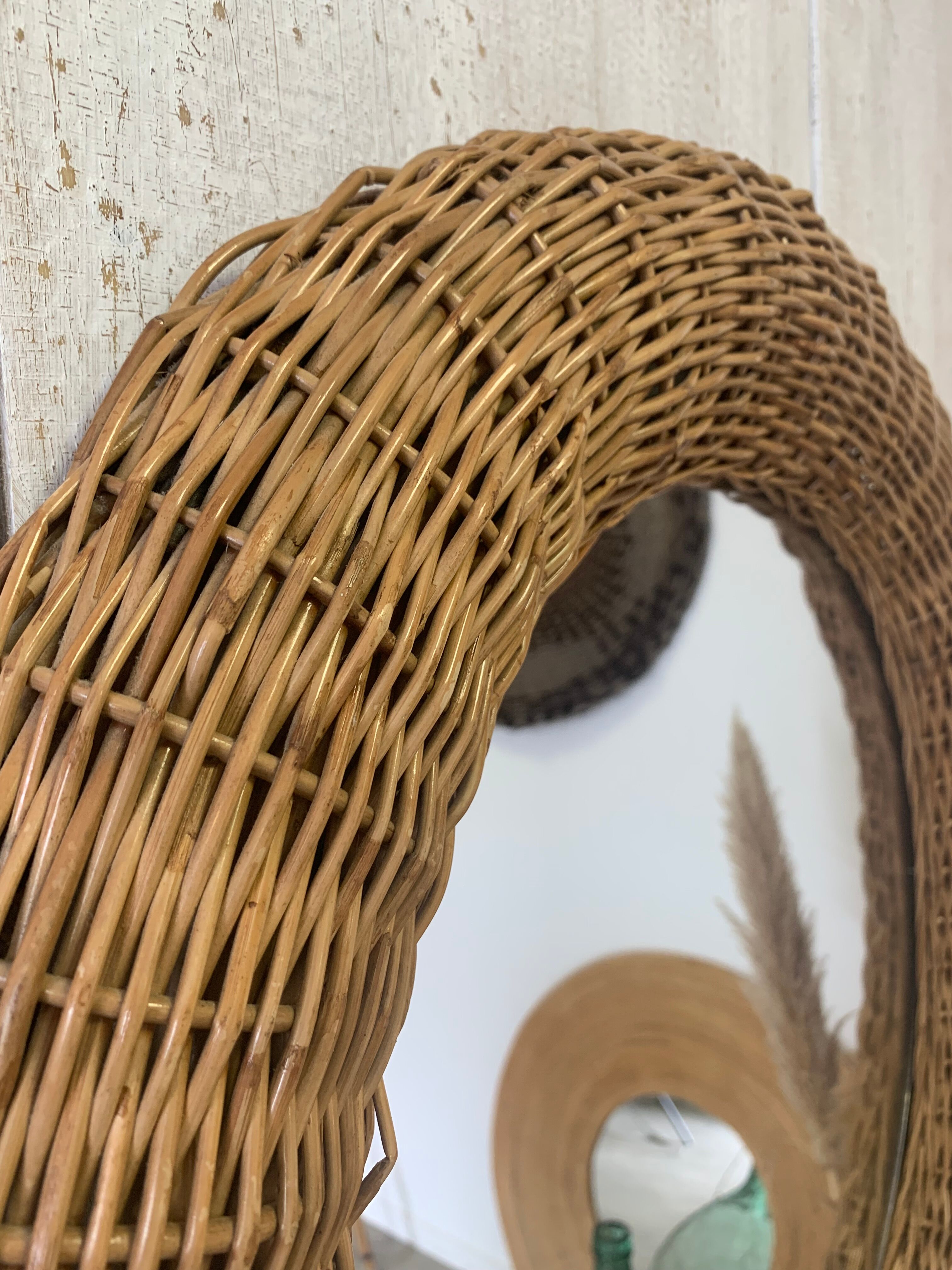 Wicker mirror