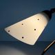 Mid-century bedside lamp in black metal and brass, 1950s, Germany