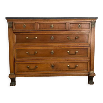Empire lion's paws period chest of drawers