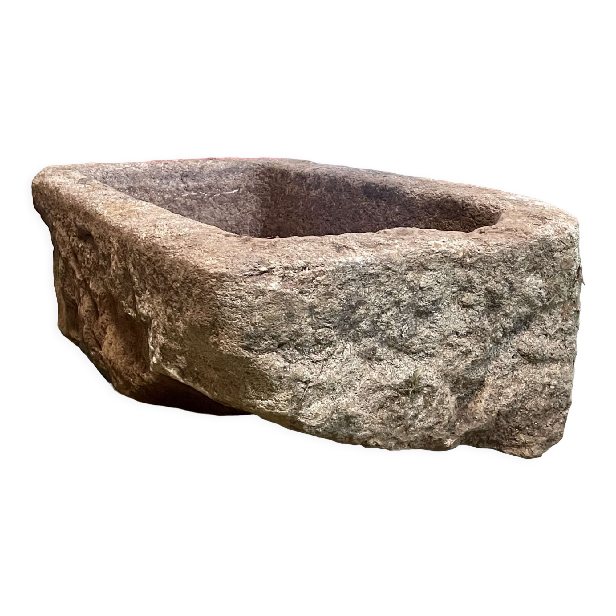 Breton granite trough XIXth -88x49cm