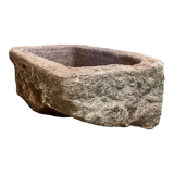 Breton granite trough XIXth -88x49cm