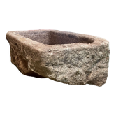 Breton granite trough XIXth -88x49cm