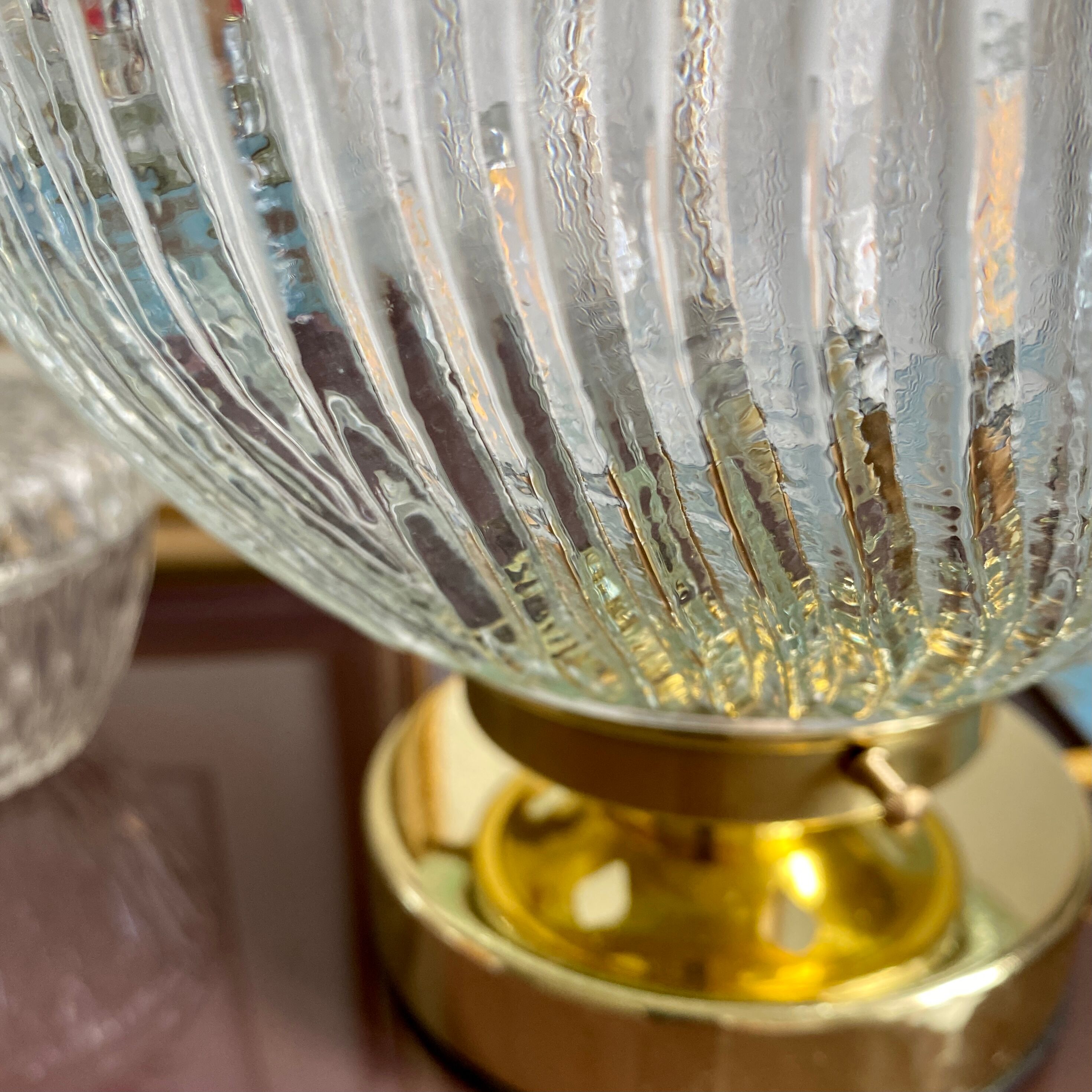 Vintage glass globe table lamp