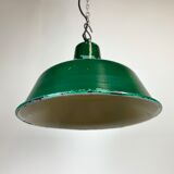 Green Industrial Factory Pendant Lamp, 1960s
