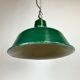 Green Industrial Factory Pendant Lamp, 1960s