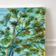 Tableau huile sur toile paysage arbre signé vintage