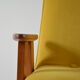 Fauteuil 366 signé J.Chierowski jaune et oiseaux