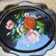 Hand-painted metal plate Russian art