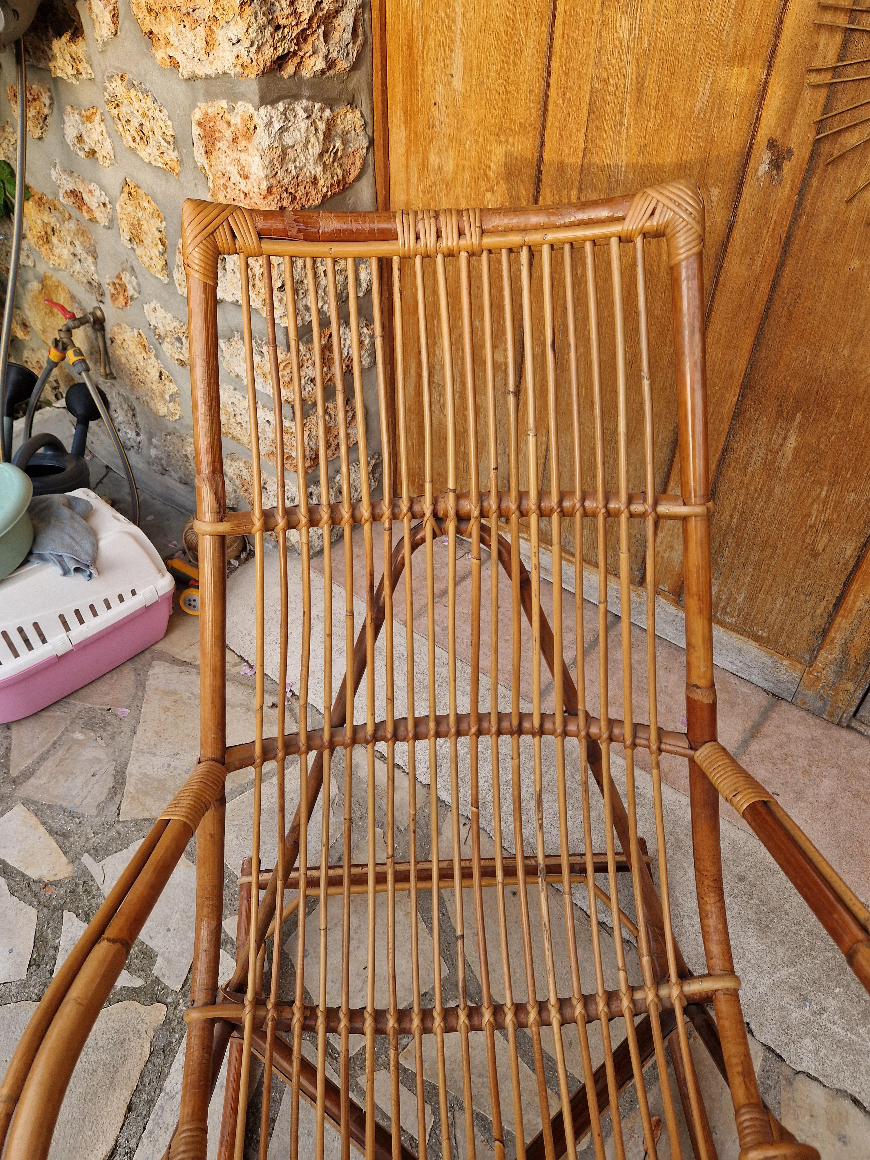 Vintage rattan rocking chair
