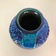Set of 2 Multi-Color Fat Lava Op Art Pottery Vase Made Bay Ceramics, Germany