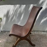 High-back leather chairs