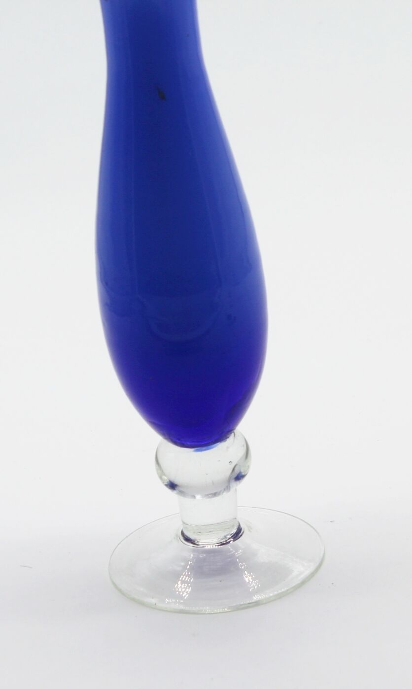 Blue opaline vase
