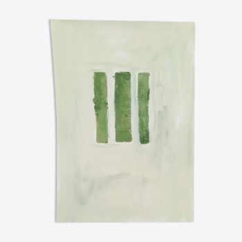 Geometric minimalist painting Green