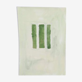 Peinture minimaliste géométrique Vert