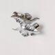 Set of a salt shaker and a pepper shaker in silver-plated metal, ENPS, England.