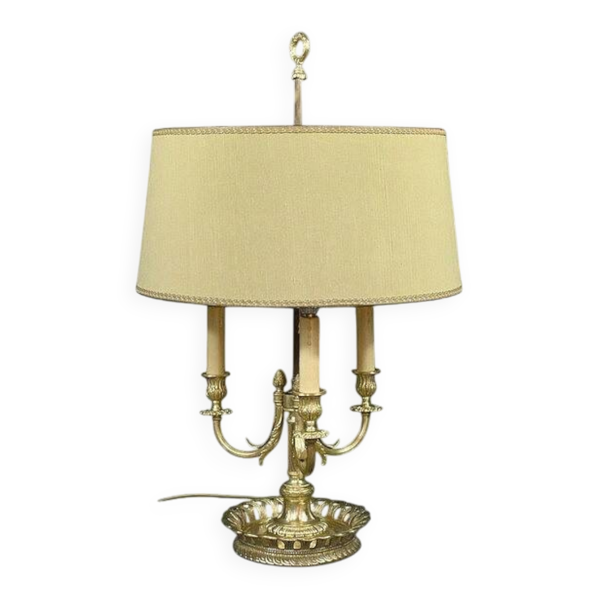 Large Bouillotte Lamp in Gilt Bronze, Louis XVI style – first half of the 20th century