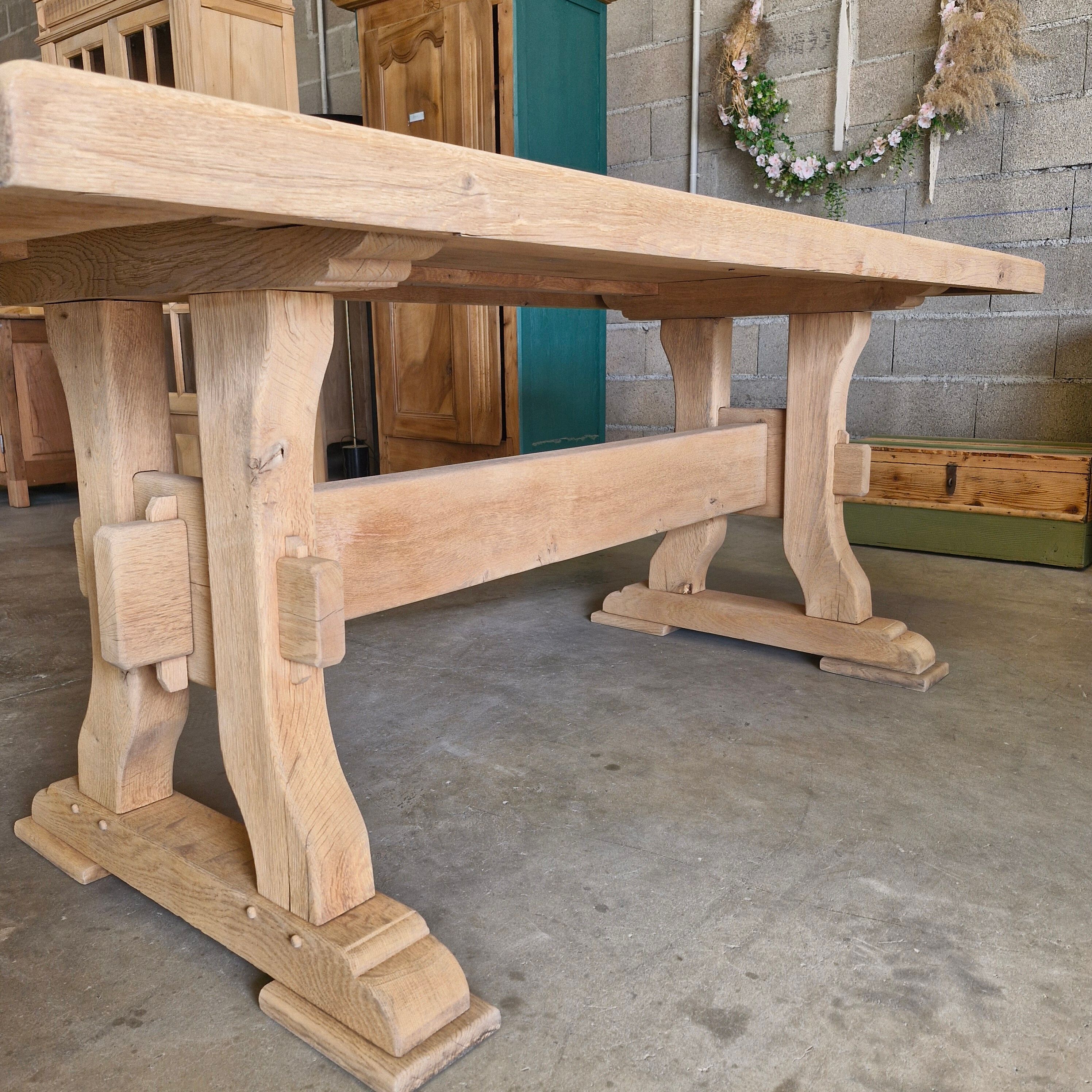 Monastery farmhouse table sandblasted