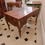 Louis XV period walnut and veneer flat desk