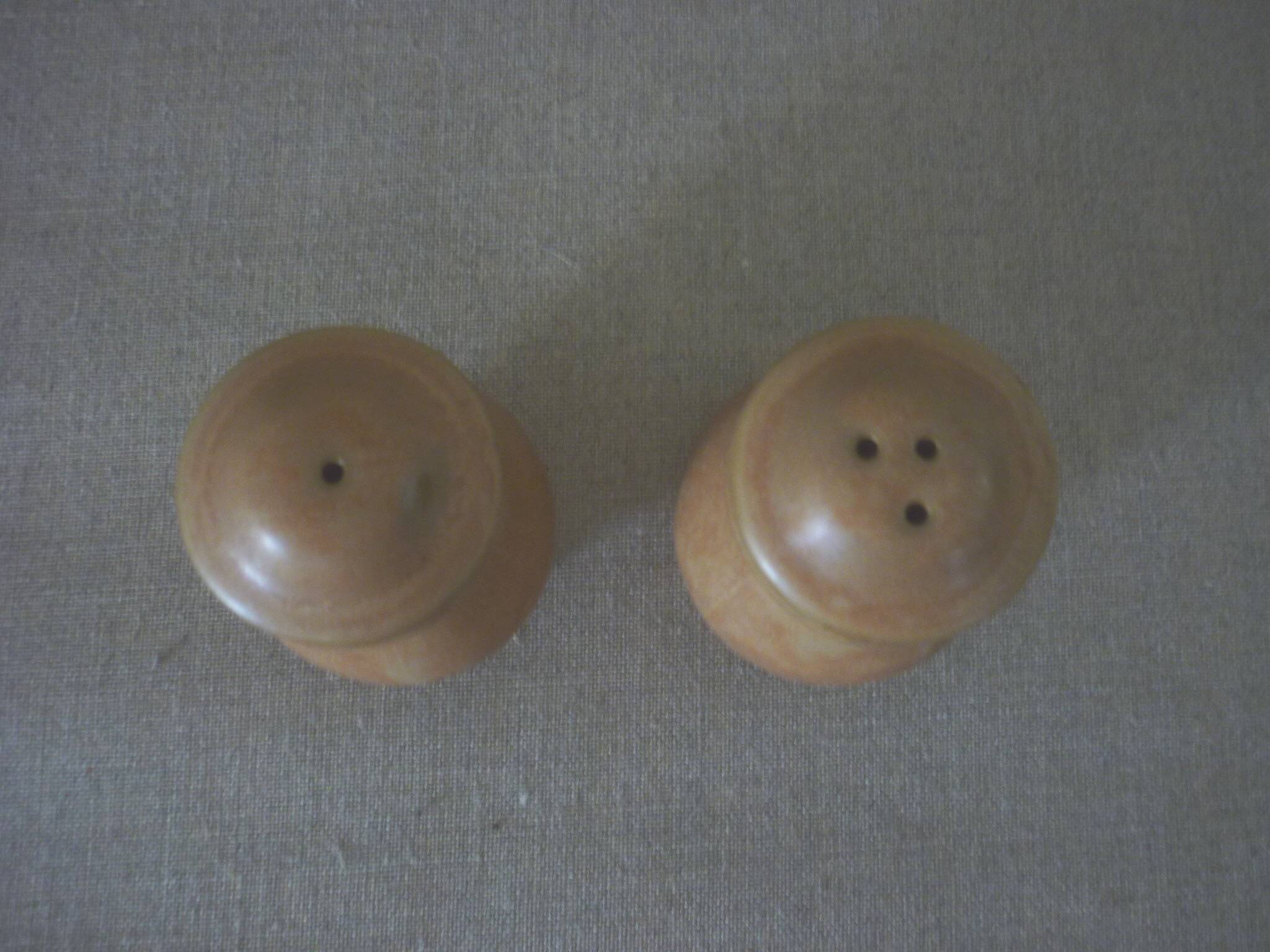 Stoneware salt and pepper shakers