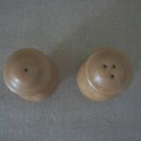 Stoneware salt and pepper shakers