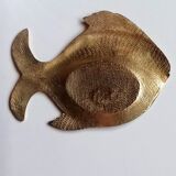 Empty pocket brass fish and mother-of-pearl