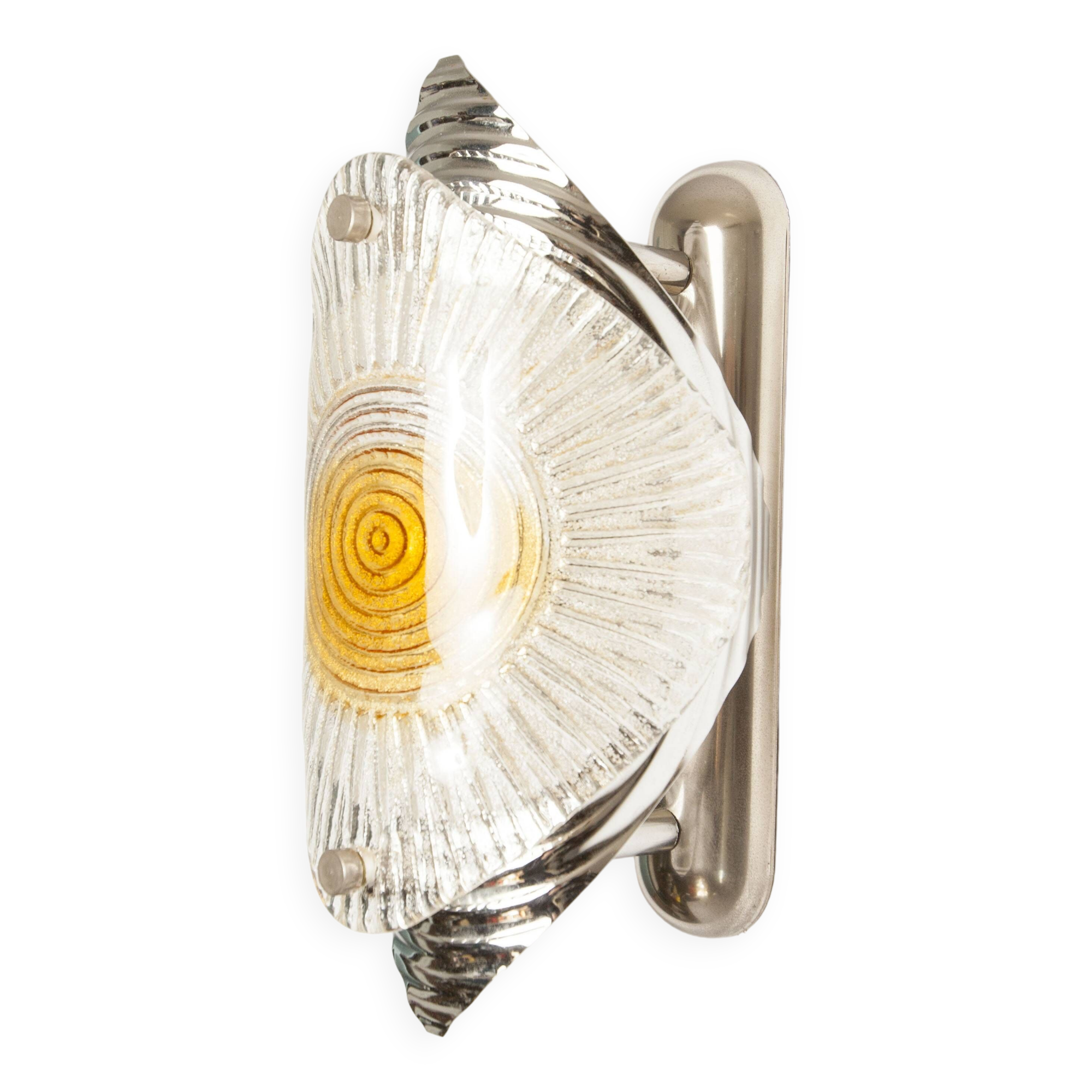 Rare Murano chrome sheet wall light 1960