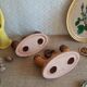 Pair of double barbotine candlesticks - vintage