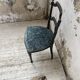 Chaise Napoléon 3 velours bleu