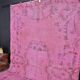 Tapis Oushak rose vintage