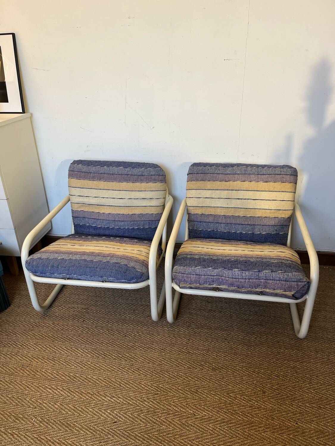 Pair of vintage 70s armchairs by Marc Berthier for Prisunic