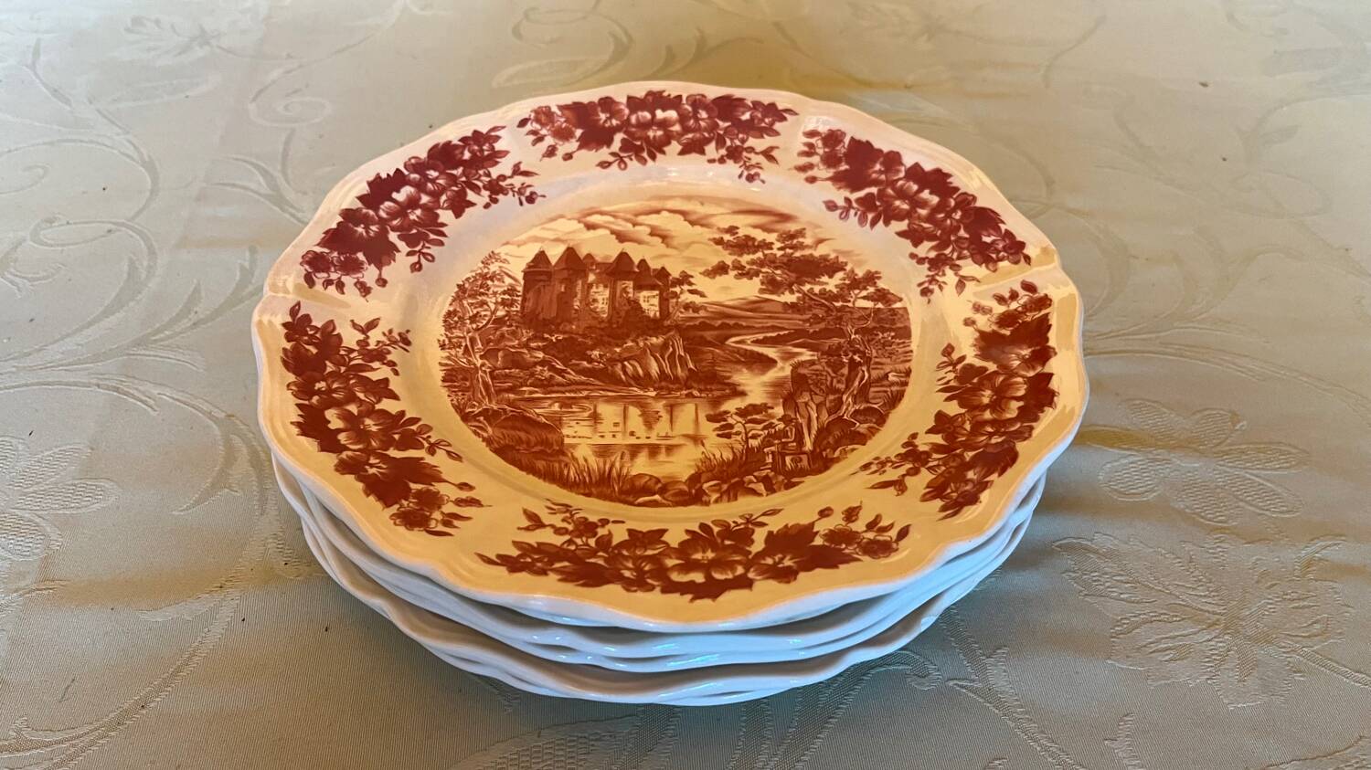 Set of 6 Sarreguemines Bristol flat plates