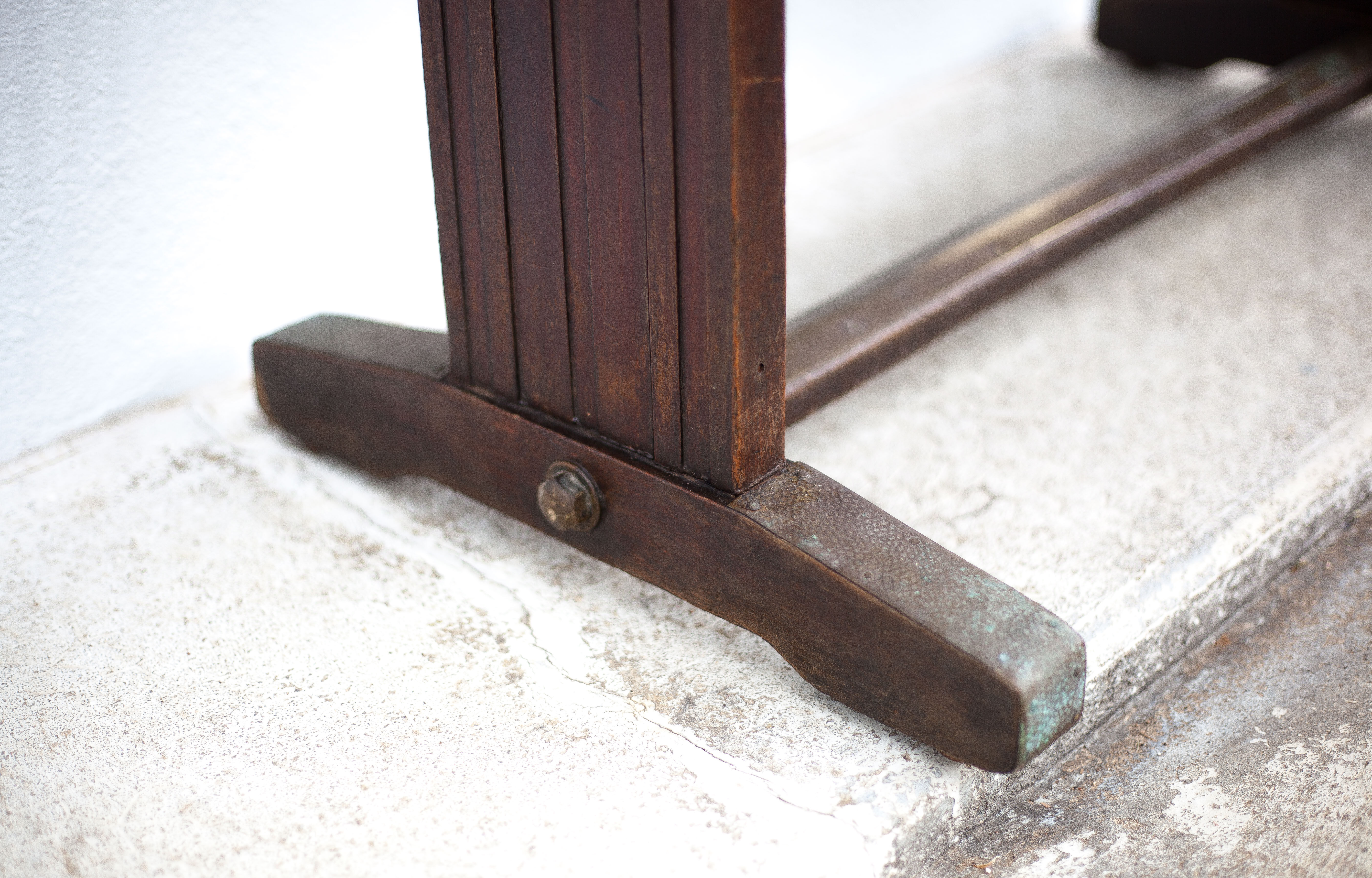 Art deco bistro table, wood and brass bistro table, wood table, art deco, kitchen, 30's