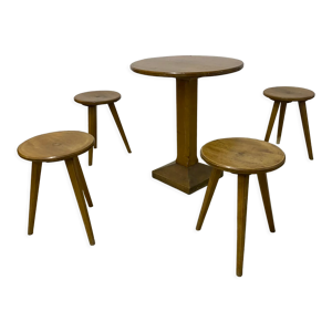Ensemble table et 4 tabourets