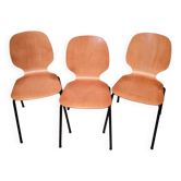 3 chairs of the Fritz Hansen type