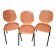 3 chairs of the Fritz Hansen type