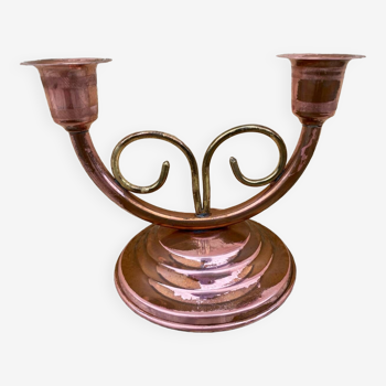 Villedieu copper candle holder