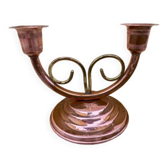 Villedieu copper candle holder