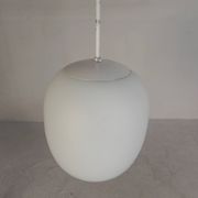Vintage school lamp with frosted white glass shade, 1950s.