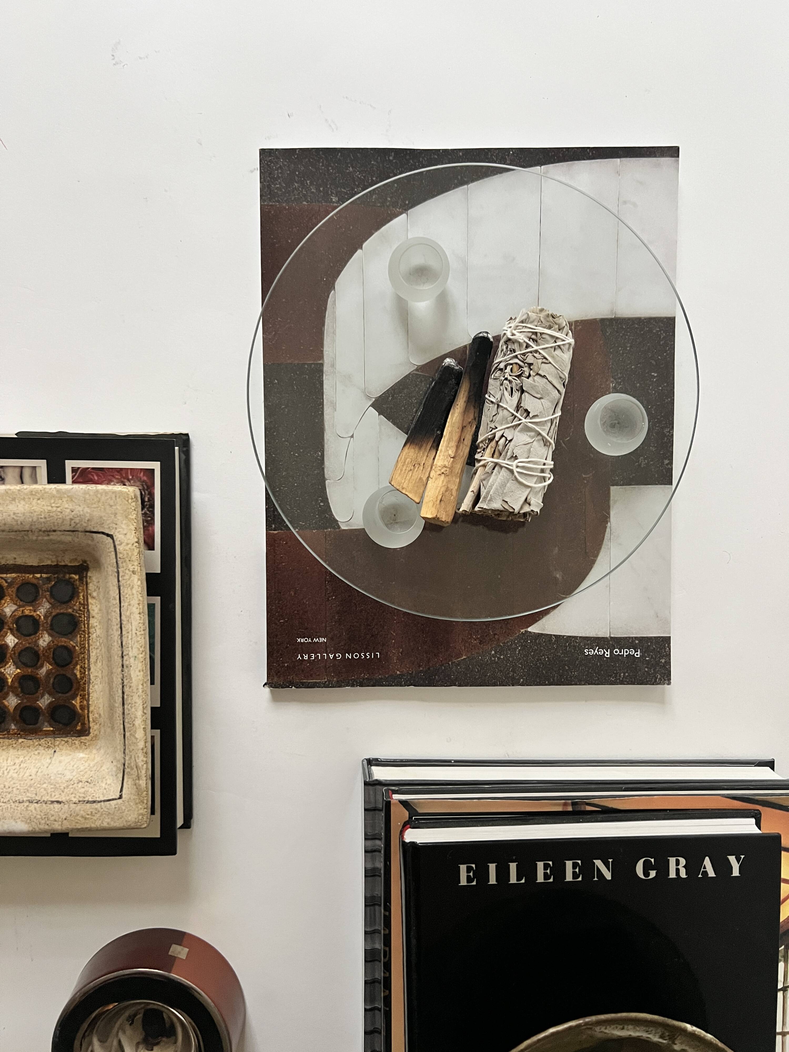 Large Italian glass and spherical frosted glass empty pocket, 1970 design