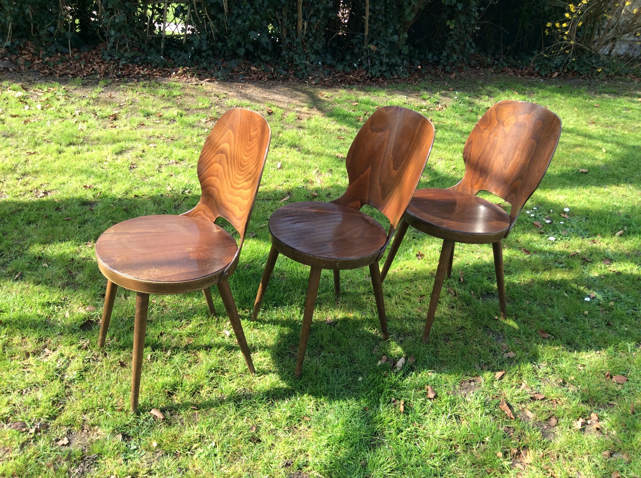 3 bistro chairs