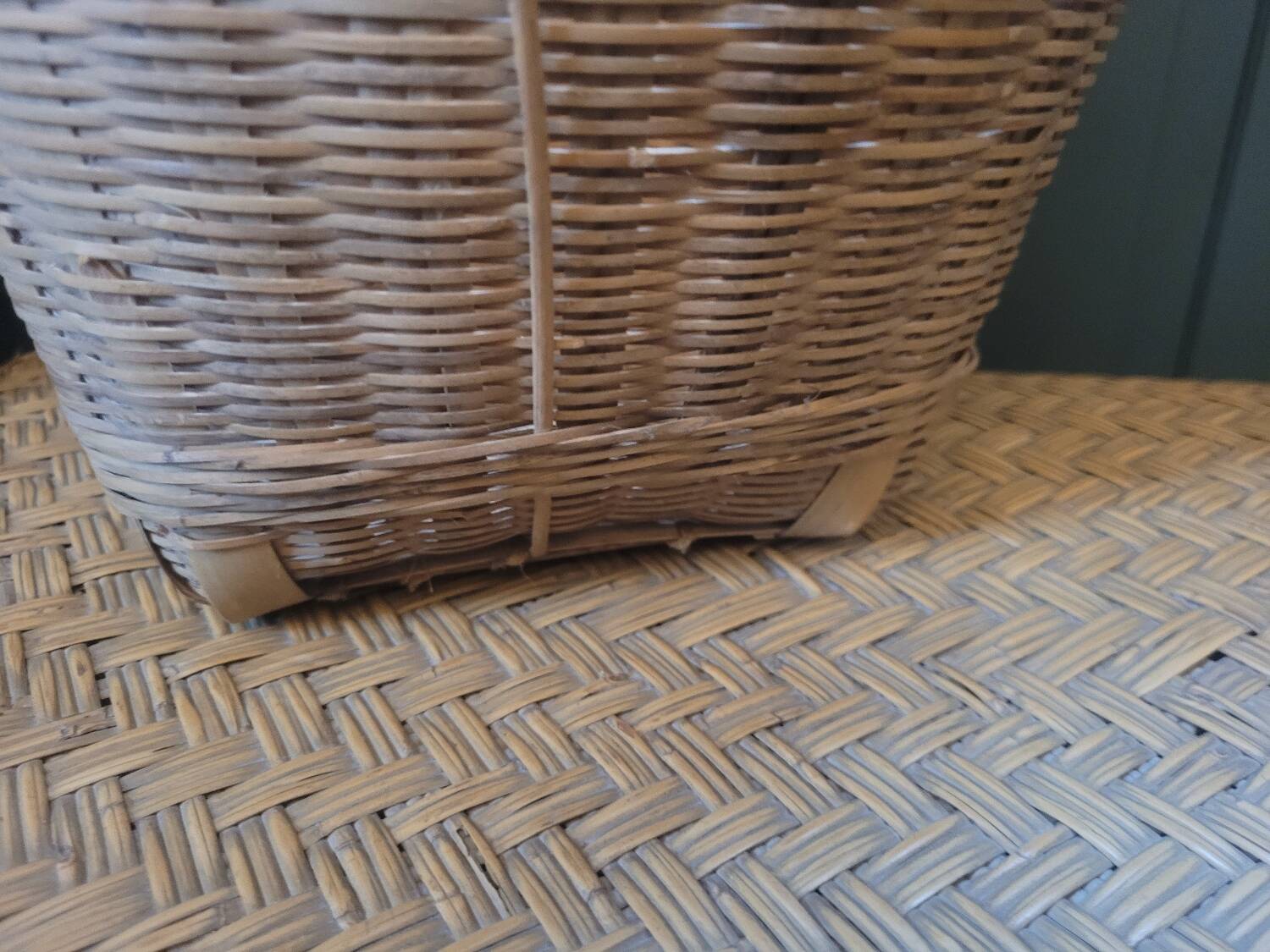 Vintage rattan basket
