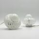 Pair of 1960s UFO Table Lamps with Marbled Glass Lampshade