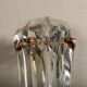 Set of vintage Danish Modern Brass and Glass Wall Sconces, 1970's