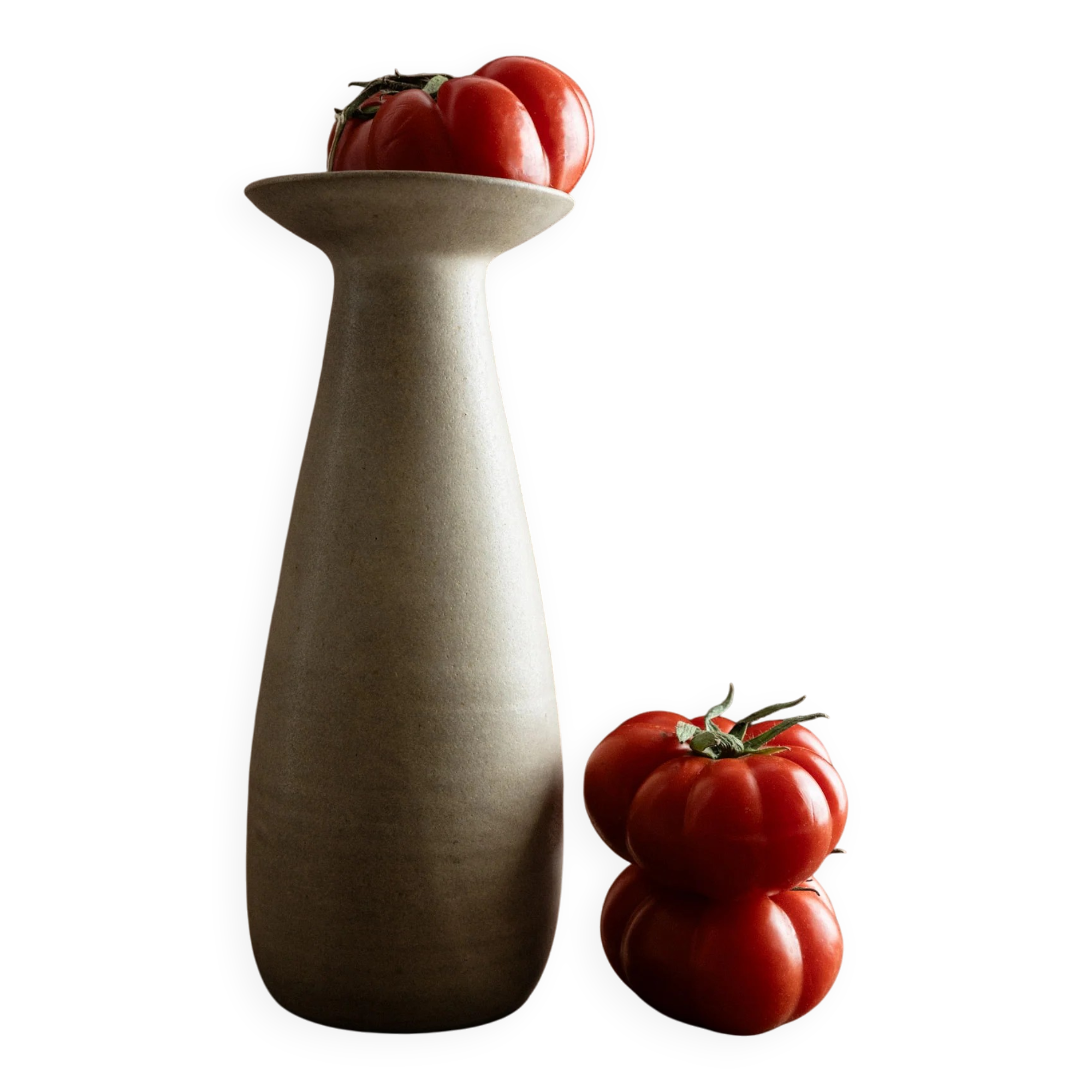 Beige Studio Keramik Ceramic Vase by Heinz Pelzer – West Germany, 1970s Mid-Century